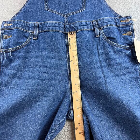 New UNIVERSAL THREAD Skinny Overalls Sz 14 Blue Stretch Denim - Picture 6 of 11